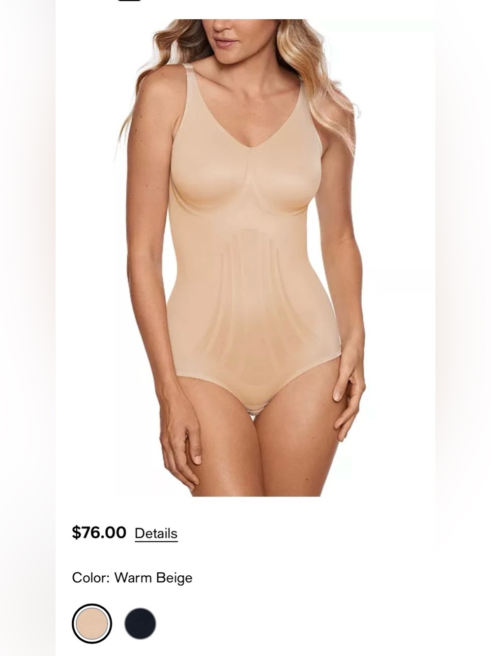 NWOT Miraclesuit Nude Beige Shapewear Bodysuit - Size 2XL